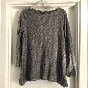 Pure Jill Grey & White Long Sleeve Tunic (Medium)